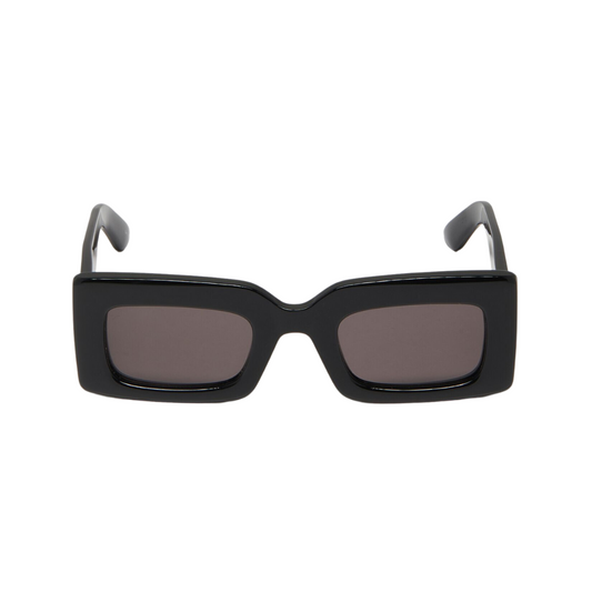 Gafas de sol rectangulares atrevidas para mujer en negro/ahumado